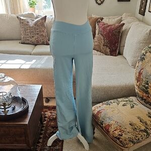 Blue Wide Leg High-Waisted Pants